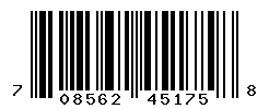 UPC barcode number 708562451758