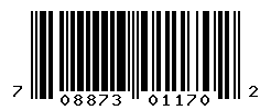 UPC barcode number 708873011702