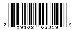 UPC barcode number 709102033199