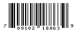UPC barcode number 709102188639