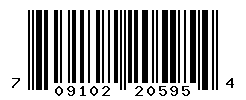 UPC barcode number 709102205954