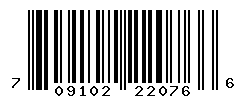 UPC barcode number 709102220766