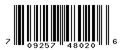 UPC barcode number 709257480206