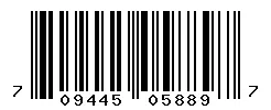 UPC barcode 709445058897
