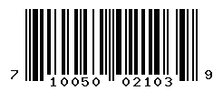 UPC barcode number 710050021039