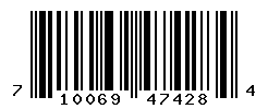 UPC barcode number 710069474284