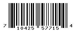 UPC barcode number 710425577154