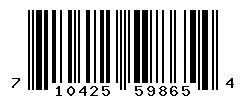 UPC barcode 710425598654