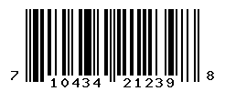 UPC barcode number 710434212398