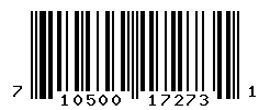 UPC barcode number 710500172731