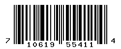 UPC 710619554114 barcode image