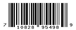 UPC barcode number 710828954989
