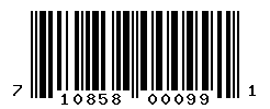 upc 710858000991 barcode image