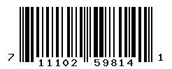 UPC barcode number 711102598141