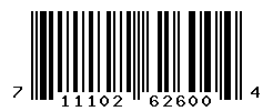 UPC barcode number 711102626004