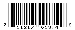 UPC barcode number 711217018749