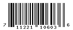 UPC 711221106036 barcode image