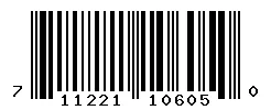 UPC barcode 711221106050