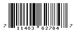 UPC barcode number 711403627847