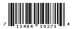 UPC barcode number 711484102714