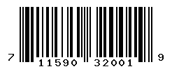 UPC barcode number 711590320019