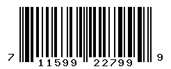 UPC barcode number 711599227999