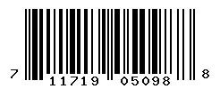 UPC barcode 711719050988