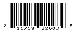 711719220039 barcode