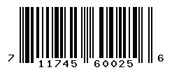 UPC barcode 711745600256