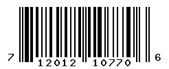 UPC barcode number 712012107706