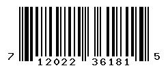 UPC barcode 712022361815