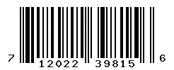 UPC barcode 712022398156