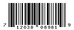 UPC barcode 712038089819