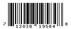 UPC barcode number 712038195848