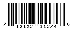 UPC barcode 712103113746