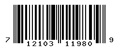 UPC barcode 712103119809