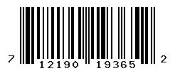 UPC barcode number 712190193652
