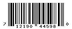UPC barcode number 712190445980