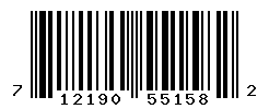 UPC barcode number 712190551582