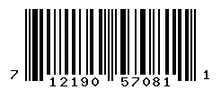 UPC barcode 712190570811