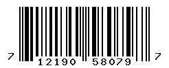 UPC barcode 712190580797