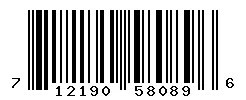 UPC barcode 712190580896