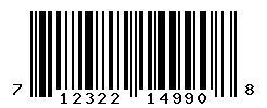 UPC barcode number 712322149908