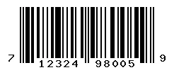 UPC barcode 712324980059