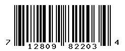 UPC barcode number 712809822034