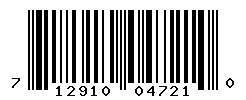 UPC barcode number 712910047210