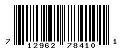 UPC barcode 712962784101