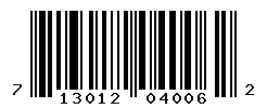 UPC barcode number 713012040062