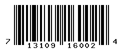 UPC barcode number 713109160024
