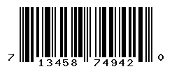 UPC barcode number 713458749420